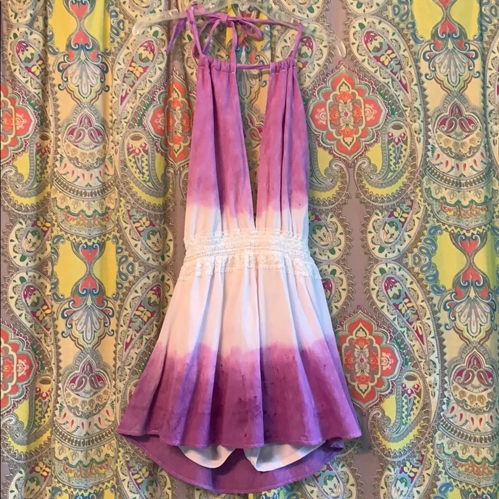 Tie dye lined romper!!